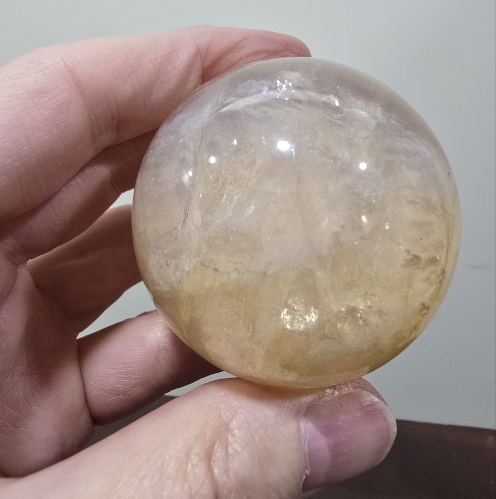 Citrine Crystal Sphere 58mm - Picture 14 of 17